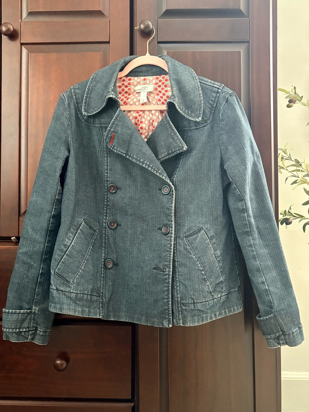 LOFT Denim Pea Coat